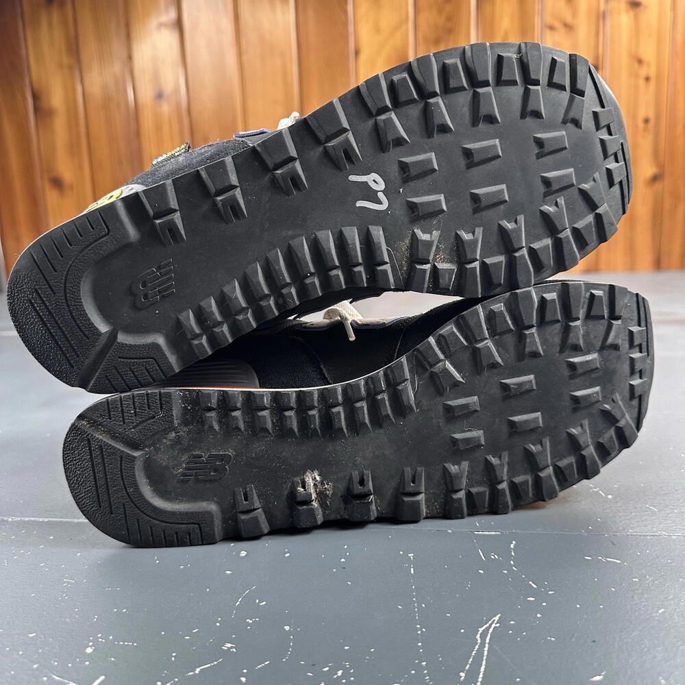 New Balance 574v2 Black Poppy Mens 10D Black Suede And Fabric Trainers - Picture 9 of 9